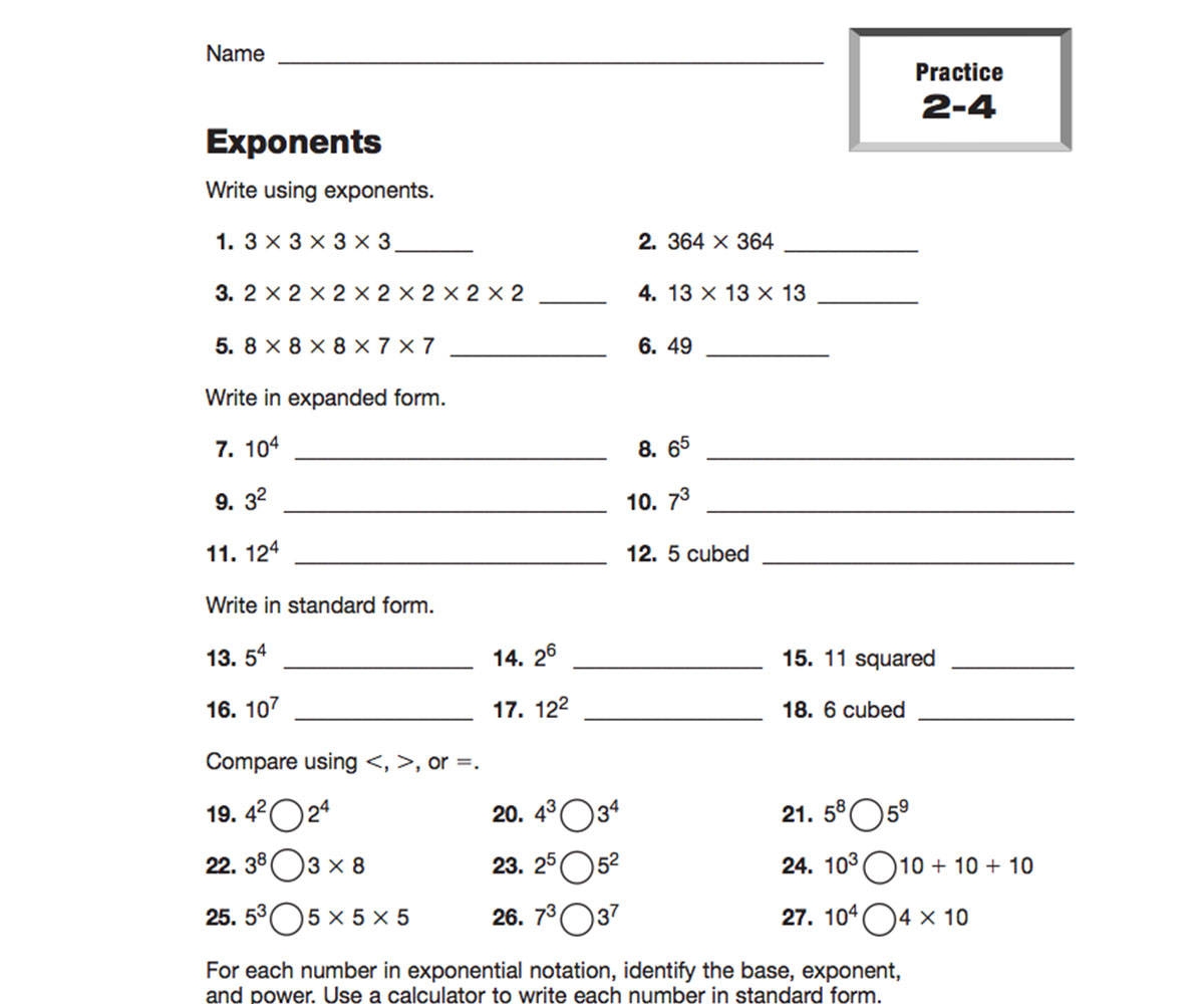 worksheets for 6th graders