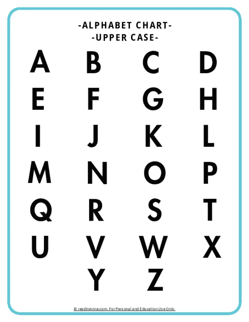 ABC Chart Alphabet Printable Free Resources ABC Chart Alphabet Printable Free Resources