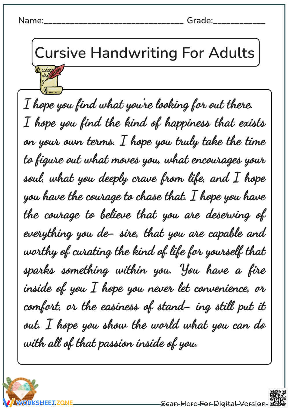 Adults Worksheets Adults Worksheets