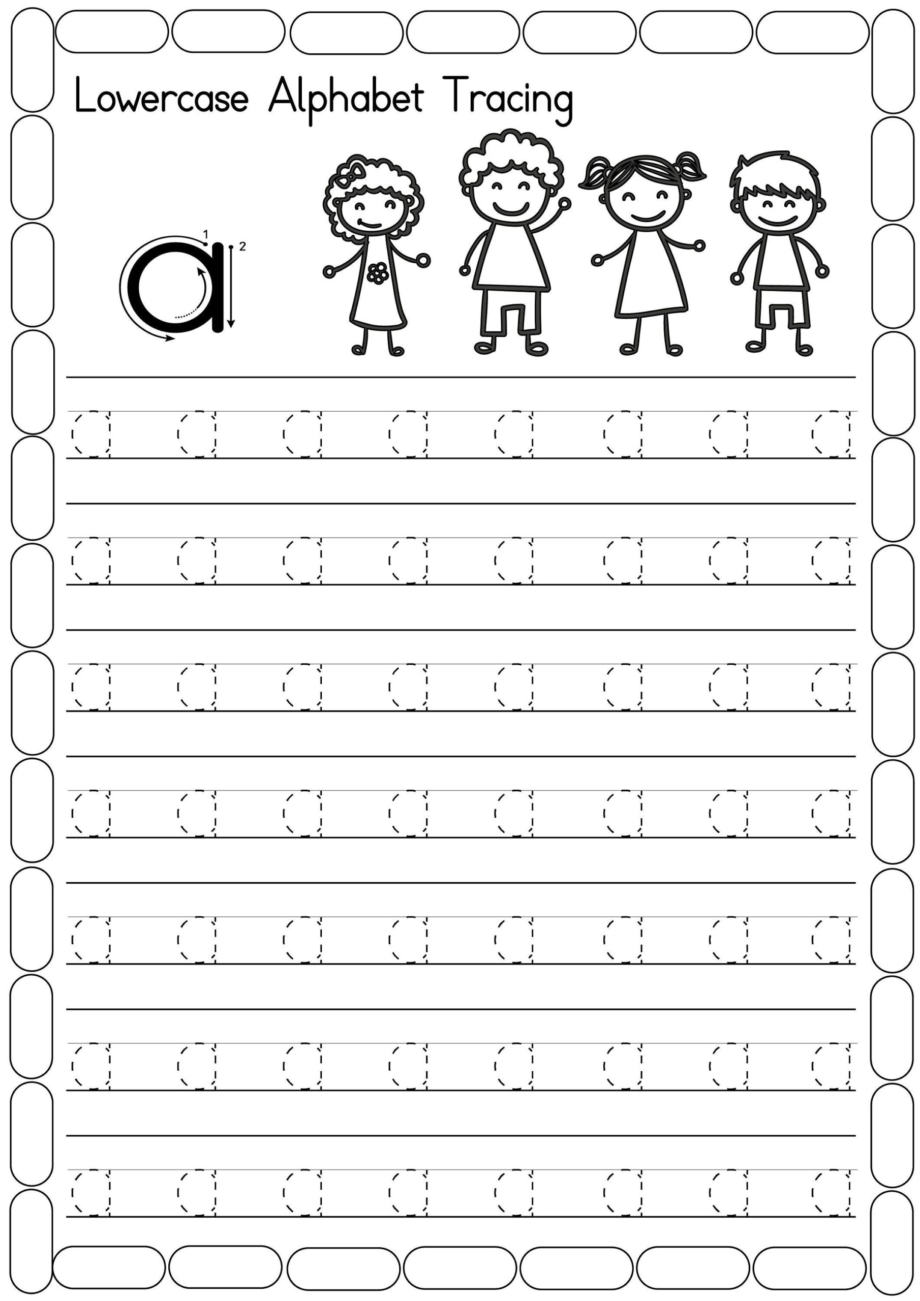 alphabet writing worksheets