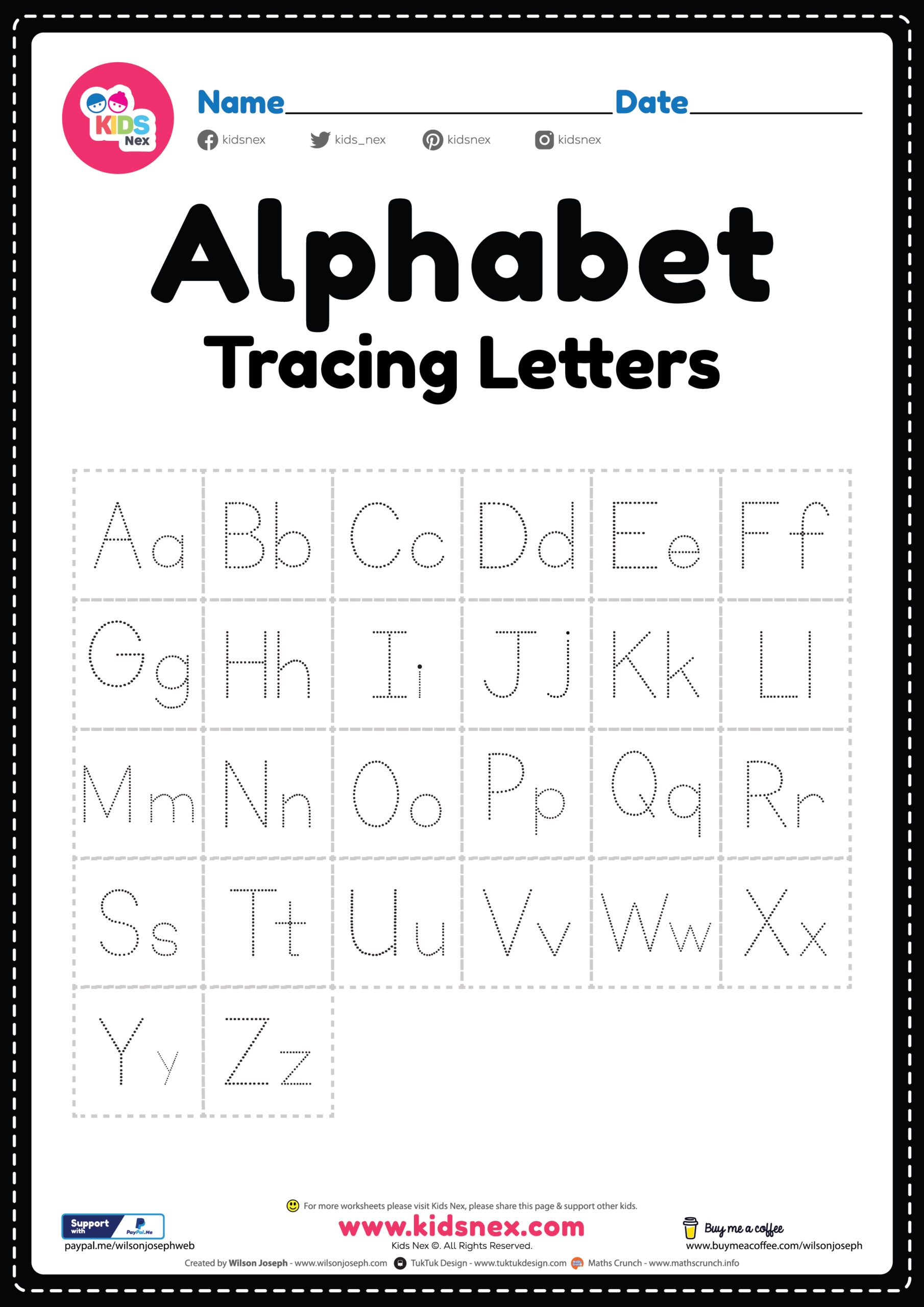 letter tracing worksheets pdf free download
