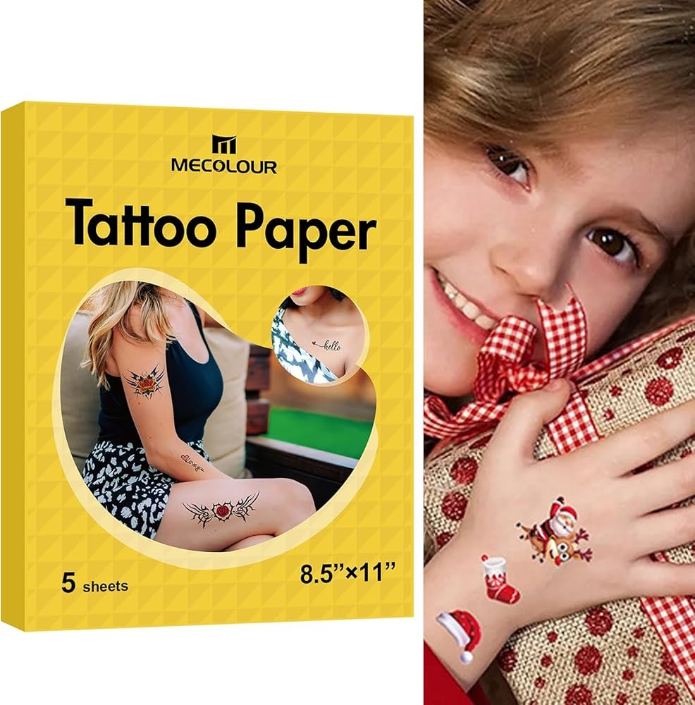 Amazon MECOLOUR Printable Temporary Tattoo Paper 8 5 X11 5 Sets For Inkjet Printer DIY Image Transfer Decal Paper For Skin For Halloween Celebrate Festivals Parties Birthday Bashes New Year Beauty Personal Care Amazon MECOLOUR Printable Temporary Tattoo Paper 8 5 X11 5 Sets For Inkjet Printer DIY Image Transfer Decal Paper For Skin For Halloween Celebrate Festivals Parties Birthday Bashes New Year Beauty Personal Care
