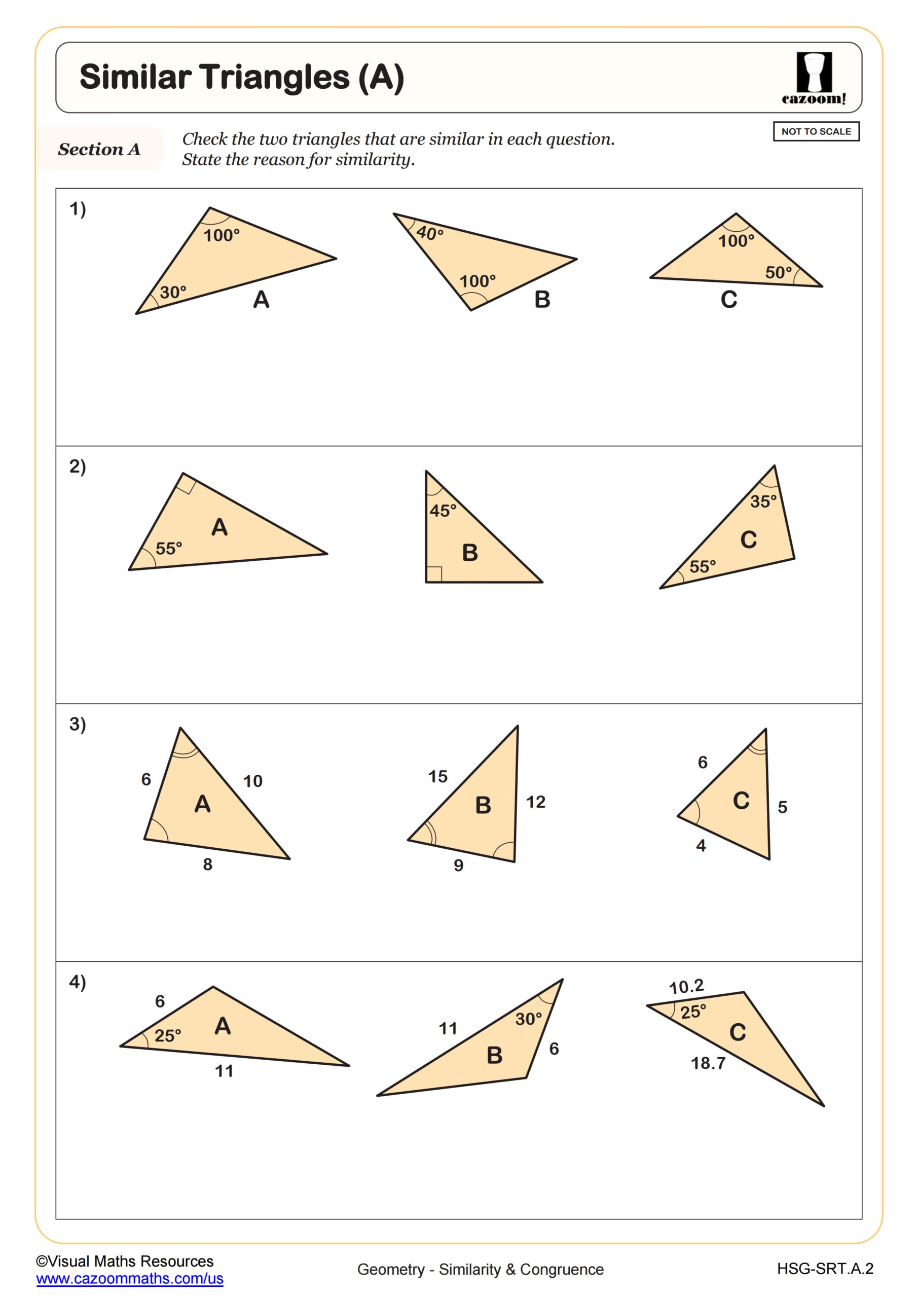 Area And Volume Of Similar Shapes A Worksheet Geometry PDF Worksheets Cazoom Math