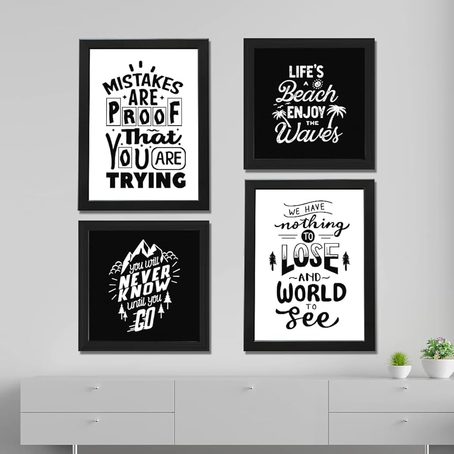 Art Gallery Present Amazing Motivational Quotes Wall Frames For Office And Home Aesthetic Room Wall Decor Poster Frame Positive For Tier 1 4 Frames Amazon in Home Kitchen Art Gallery Present Amazing Motivational Quotes Wall Frames For Office And Home Aesthetic Room Wall Decor Poster Frame Positive For Tier 1 4 Frames Amazon in Home Kitchen