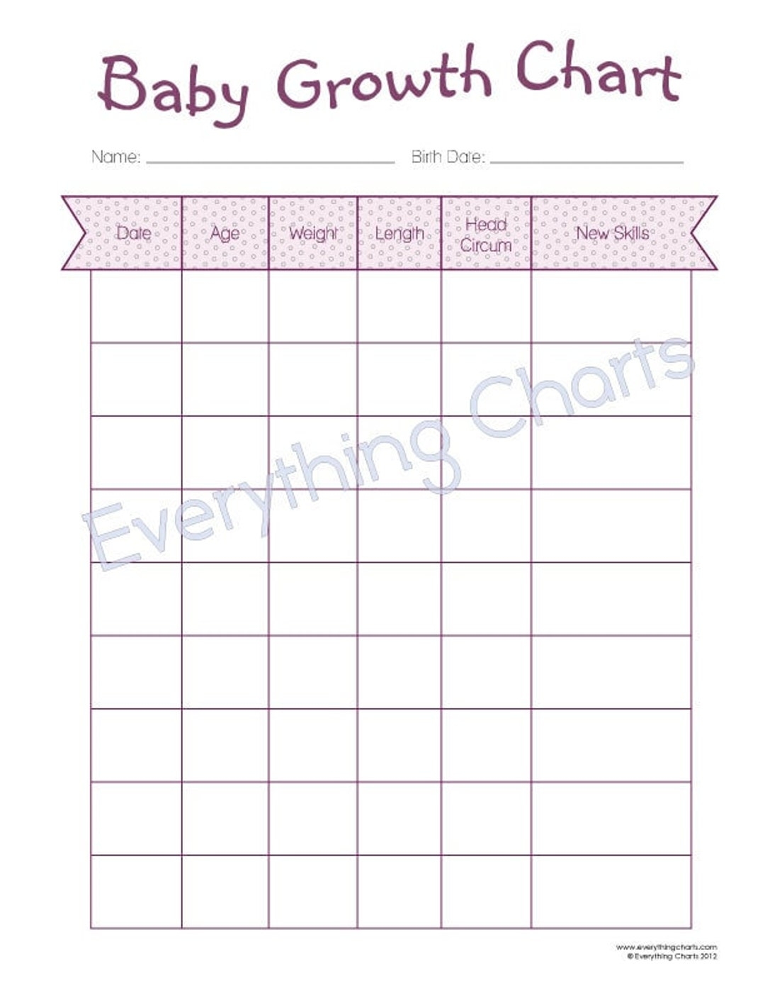 printable growth chart stencil