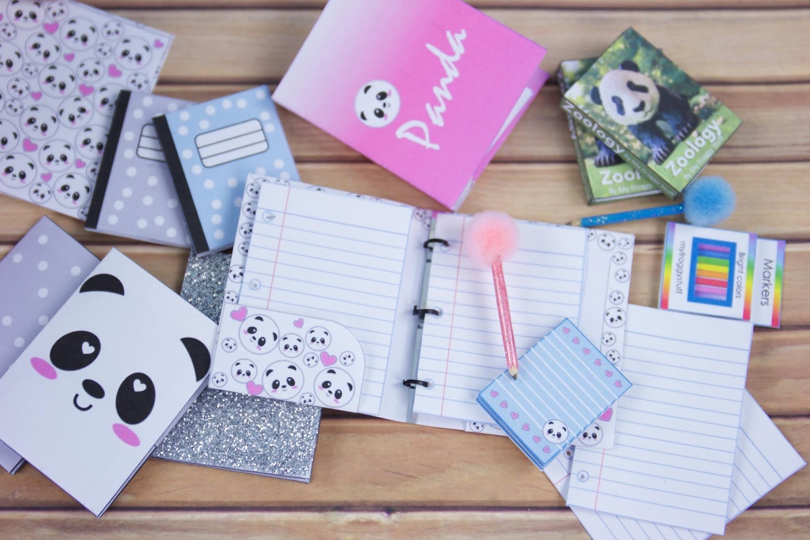 Back To School DIY Panda School Supplies Free Printables