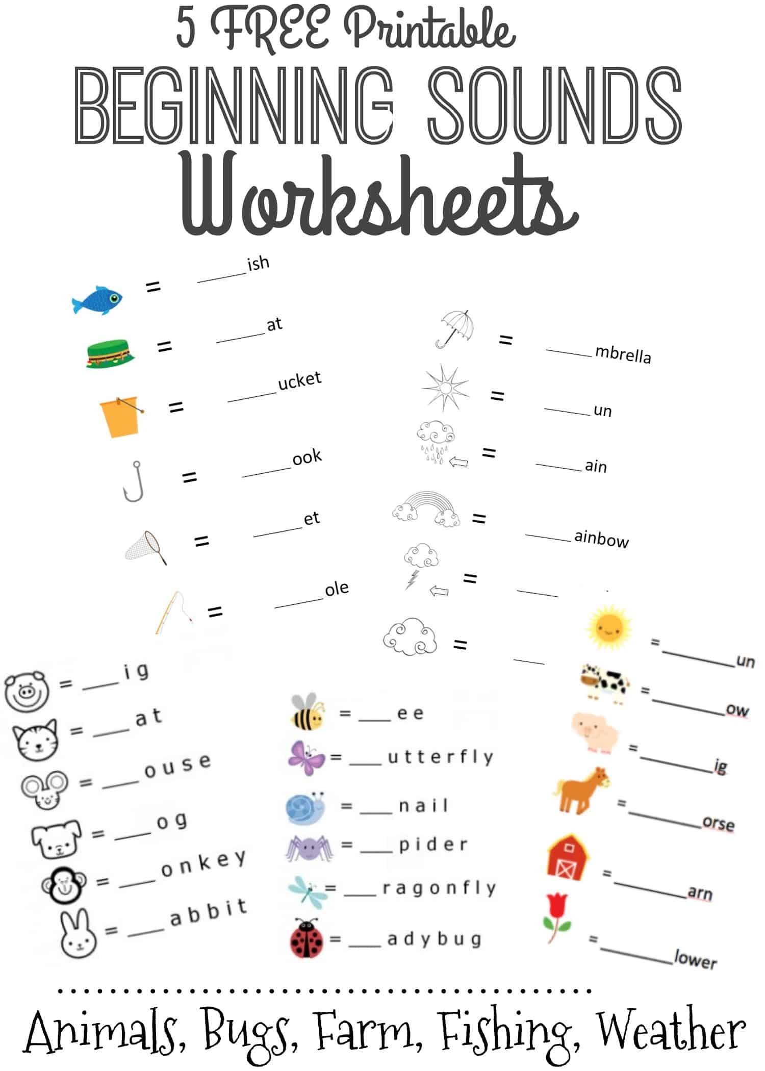 starting sounds worksheets
