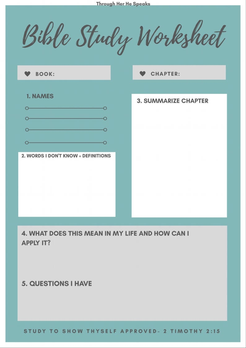 Bible Study Worksheet Bible Study Printable Etsy Canada Bible Study Worksheet Bible Study Printable Etsy Canada