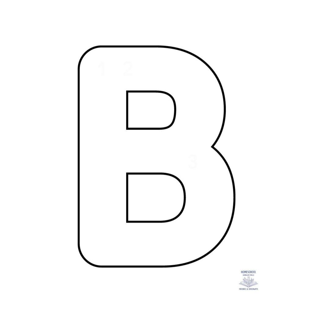 Bubble Letter B B Easy And Free Printable Set With Letter B Activities Homeschool Freebies And Giveaways