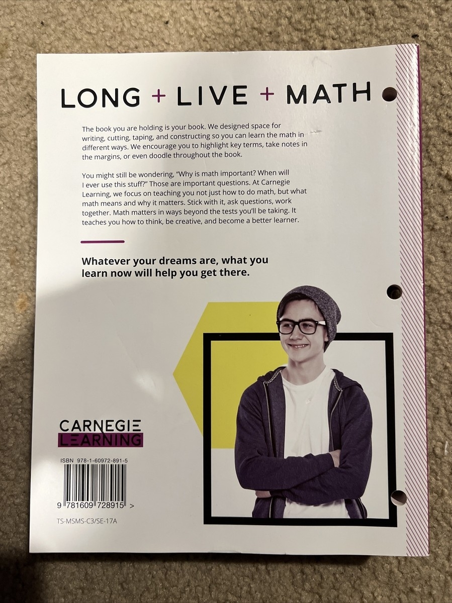 Carnegie Learning Course 3 Middle School Math Solution First Edition Vol 1 EBay