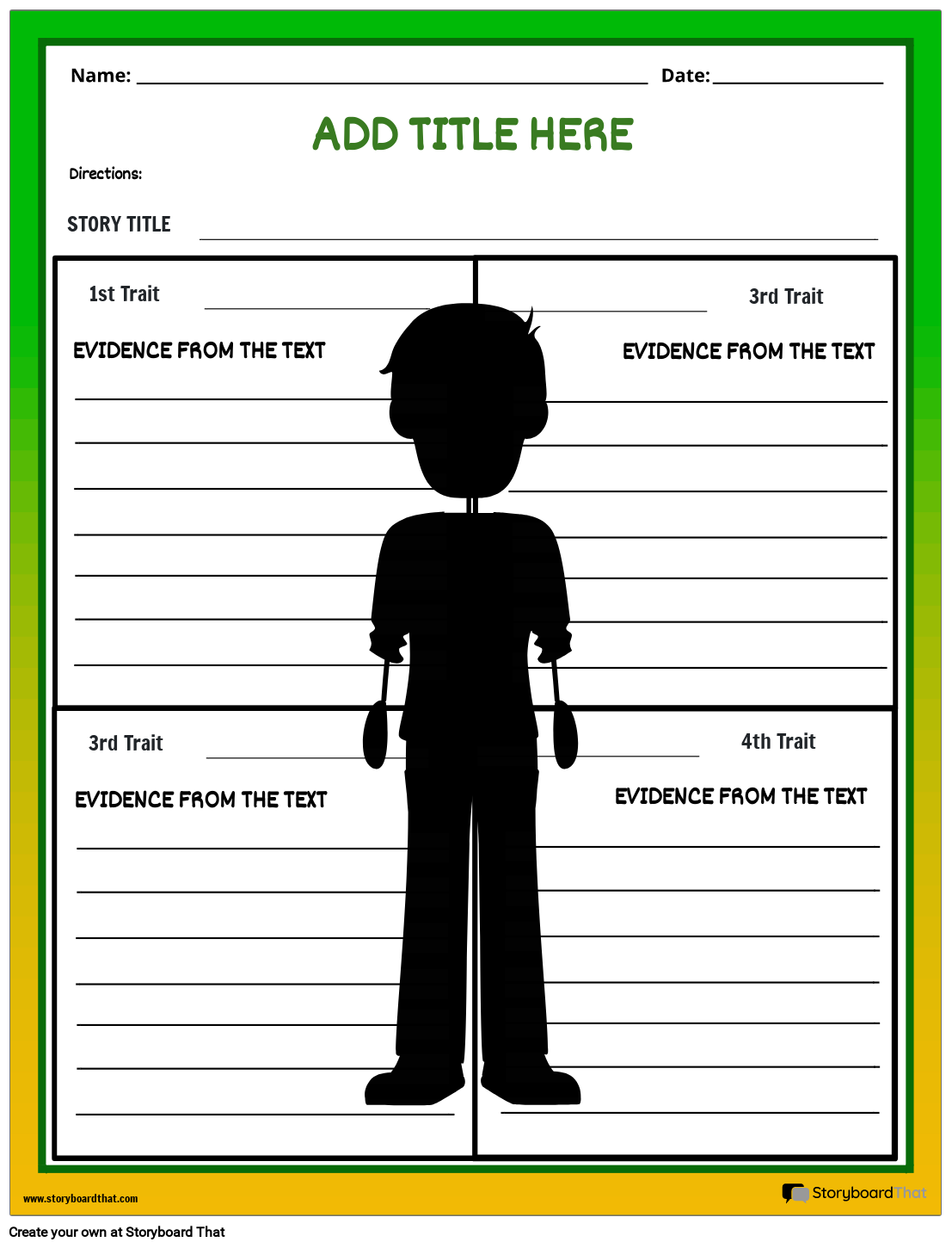 Character Traits Graphic Organizer Worksheet Storyboard Character Traits Graphic Organizer Worksheet Storyboard