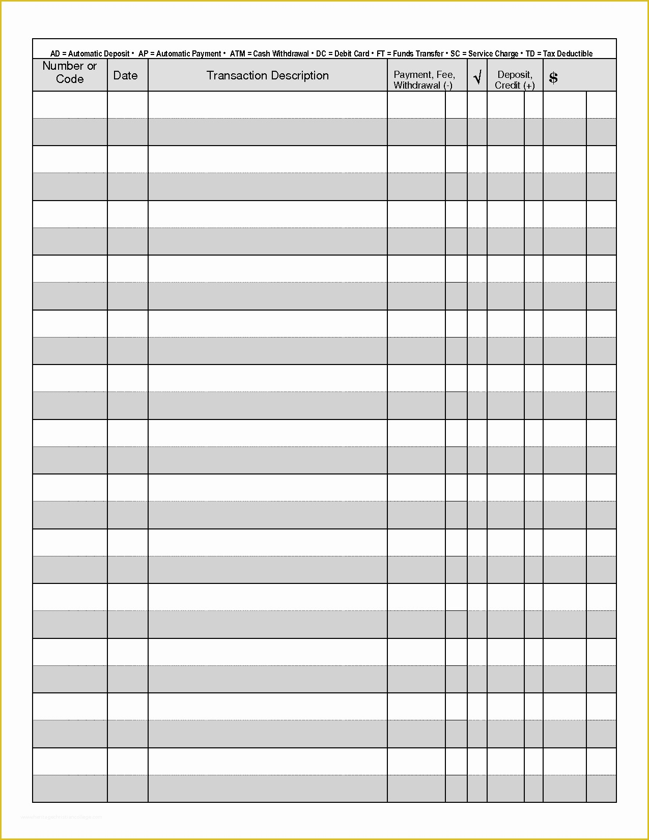 Checkbook Registers Keeping Supplies 10 Best Free Printable Check Registers For Checkbooks Pdf For Free At Cheque Register Book