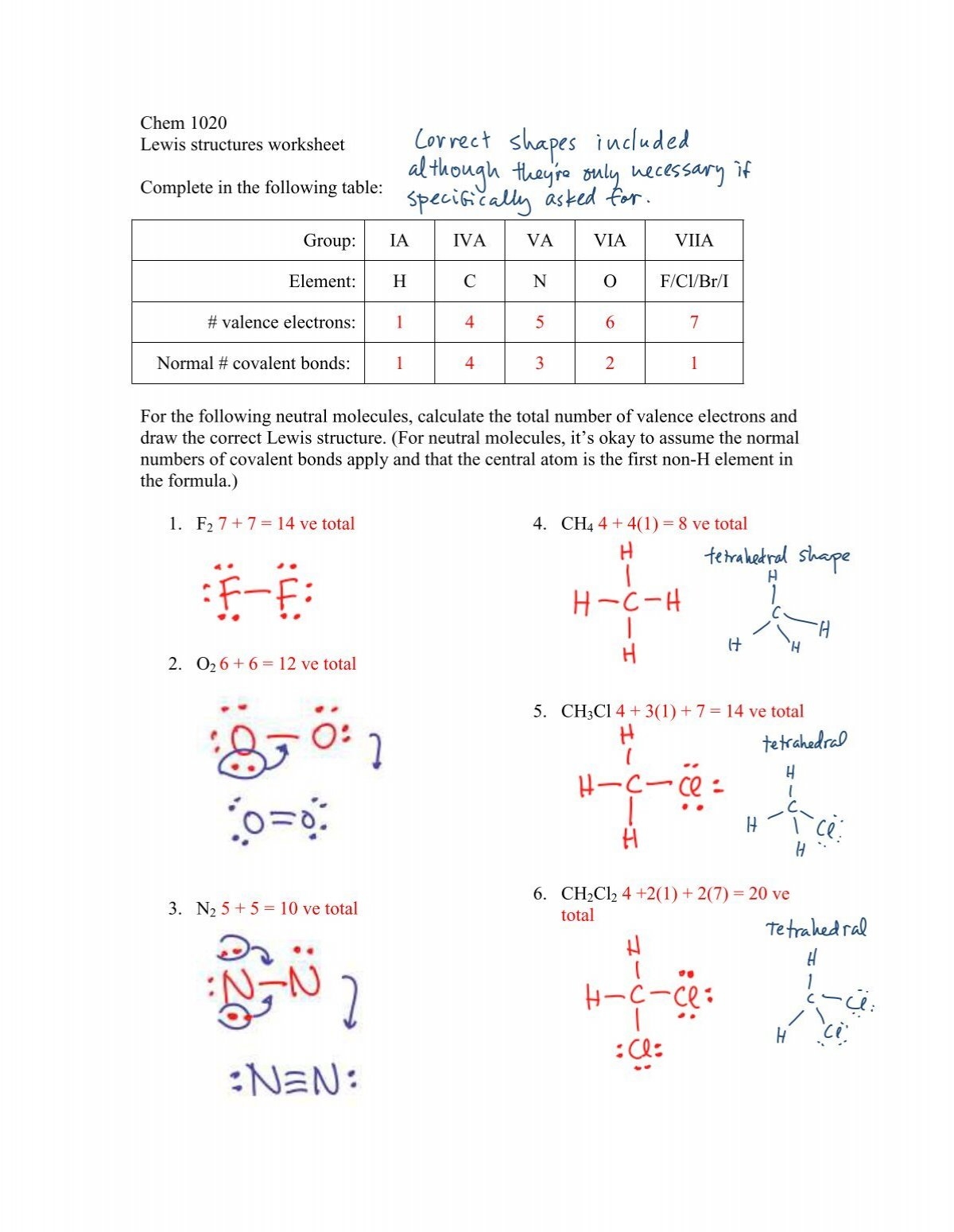 lewis structure worksheet lewis structure worksheet
