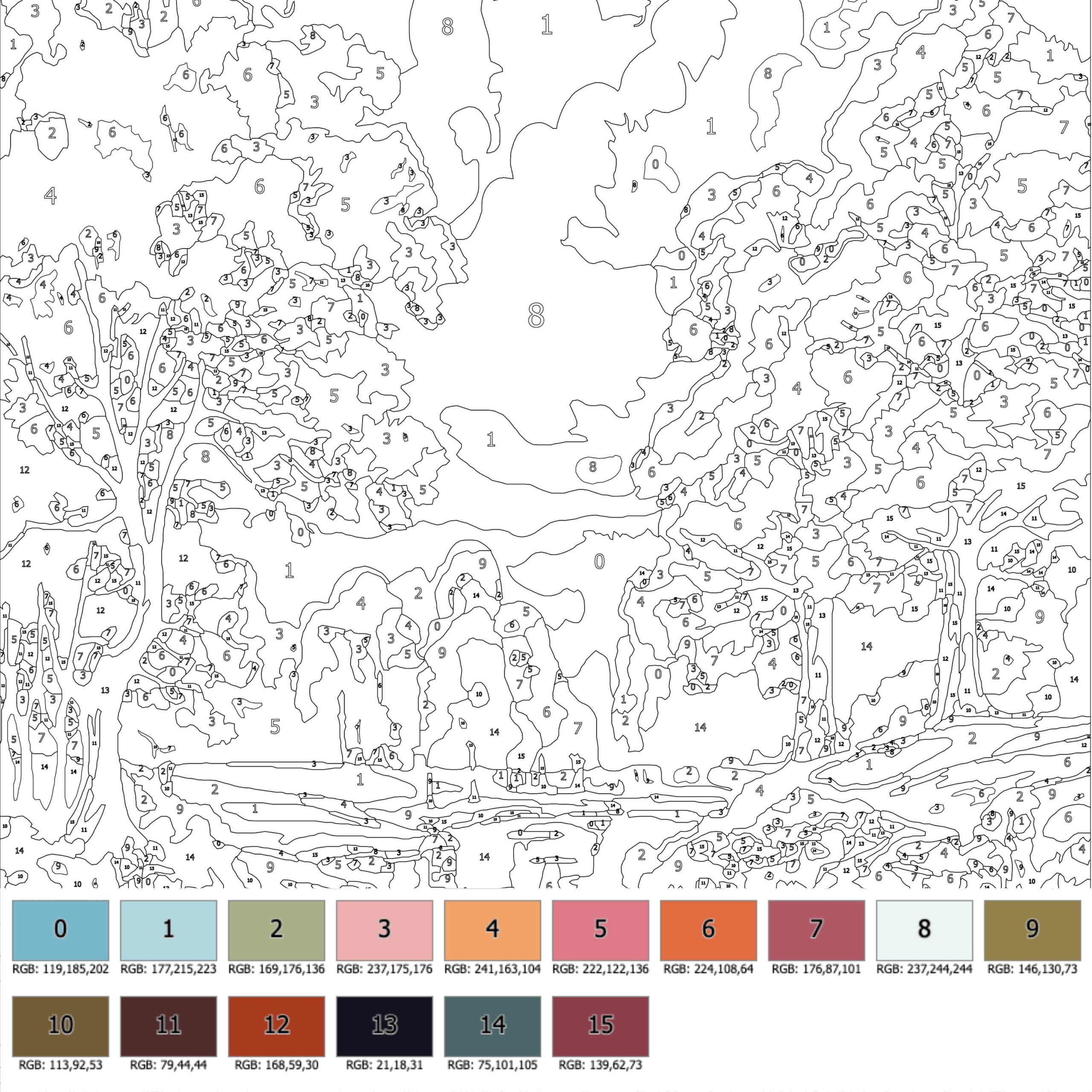 Color By Number For Adult Paint By Number Printable Beauty Landscape Coloring Pages sheets Digital Download advanced Detailed Book 441 Etsy Color By Number For Adult Paint By Number Printable Beauty Landscape Coloring Pages sheets Digital Download advanced Detailed Book 441 Etsy