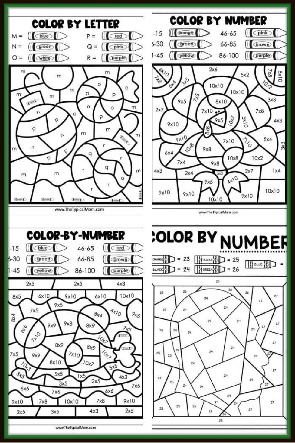 color by number printables free color by number printables free