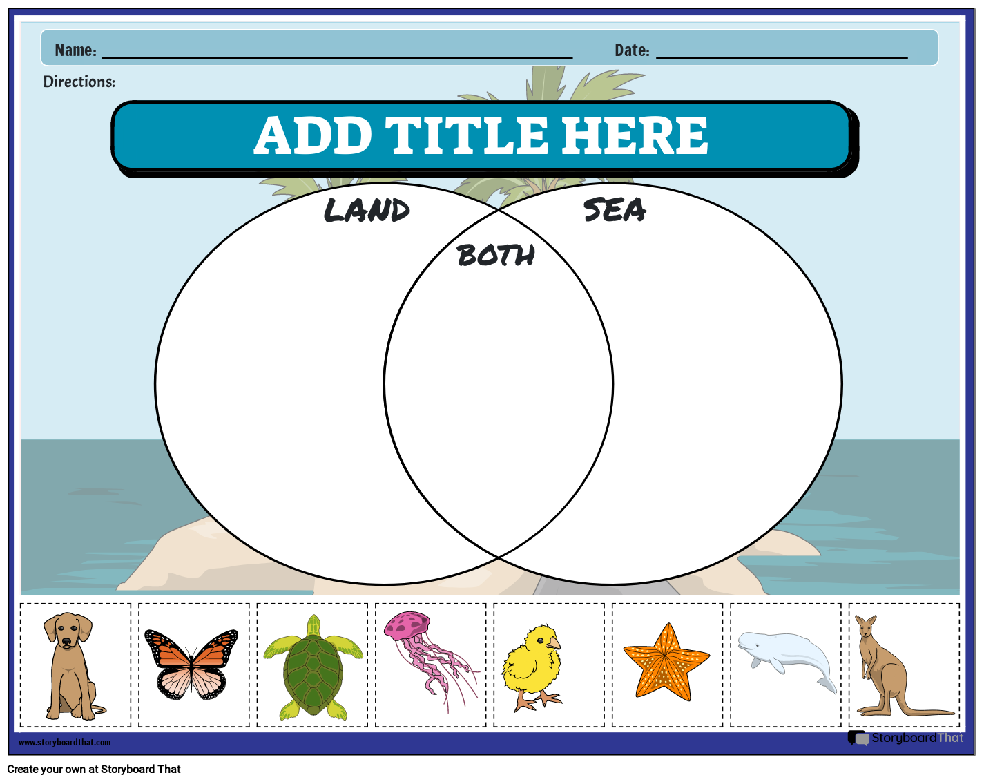 Compare And Contrast Cut Paste Worksheet Storyboard