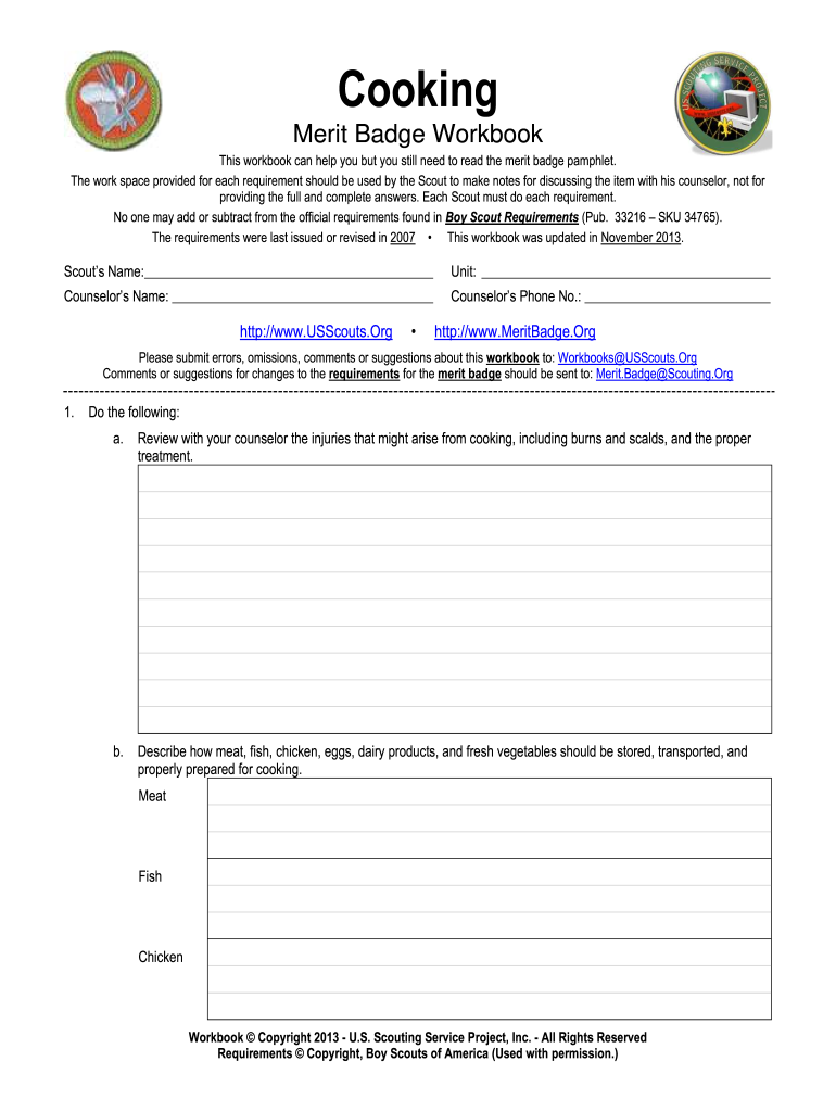 communications merit badge worksheet