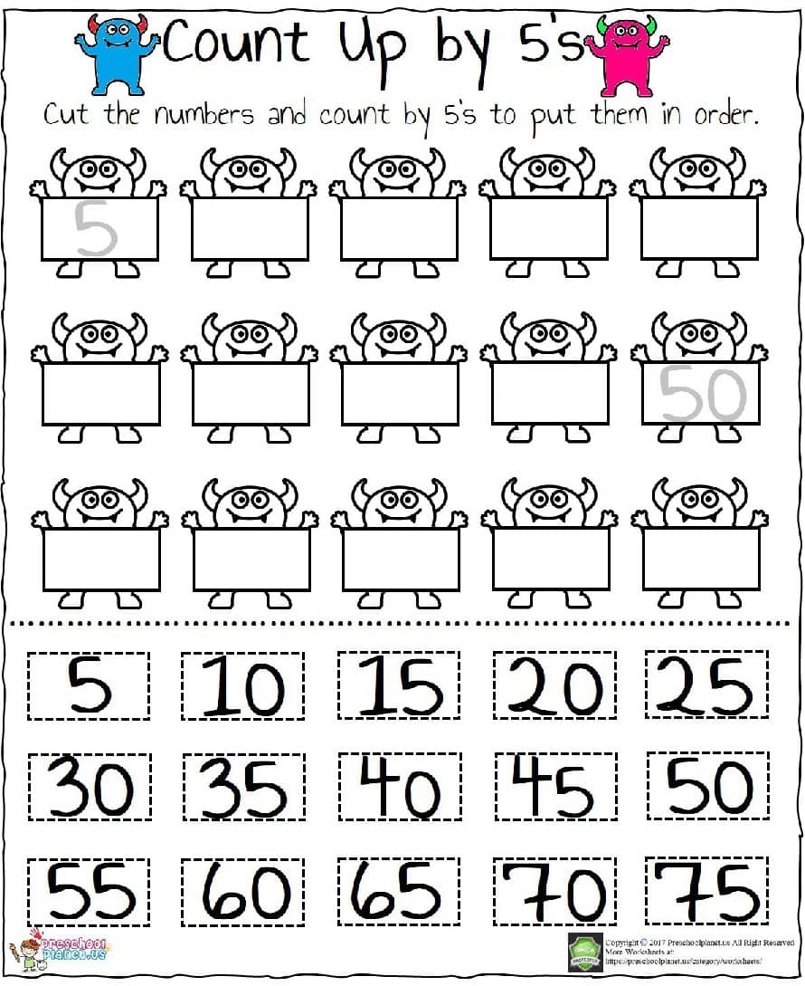Count By 5 s Worksheet By Preschoolplanet TPT
