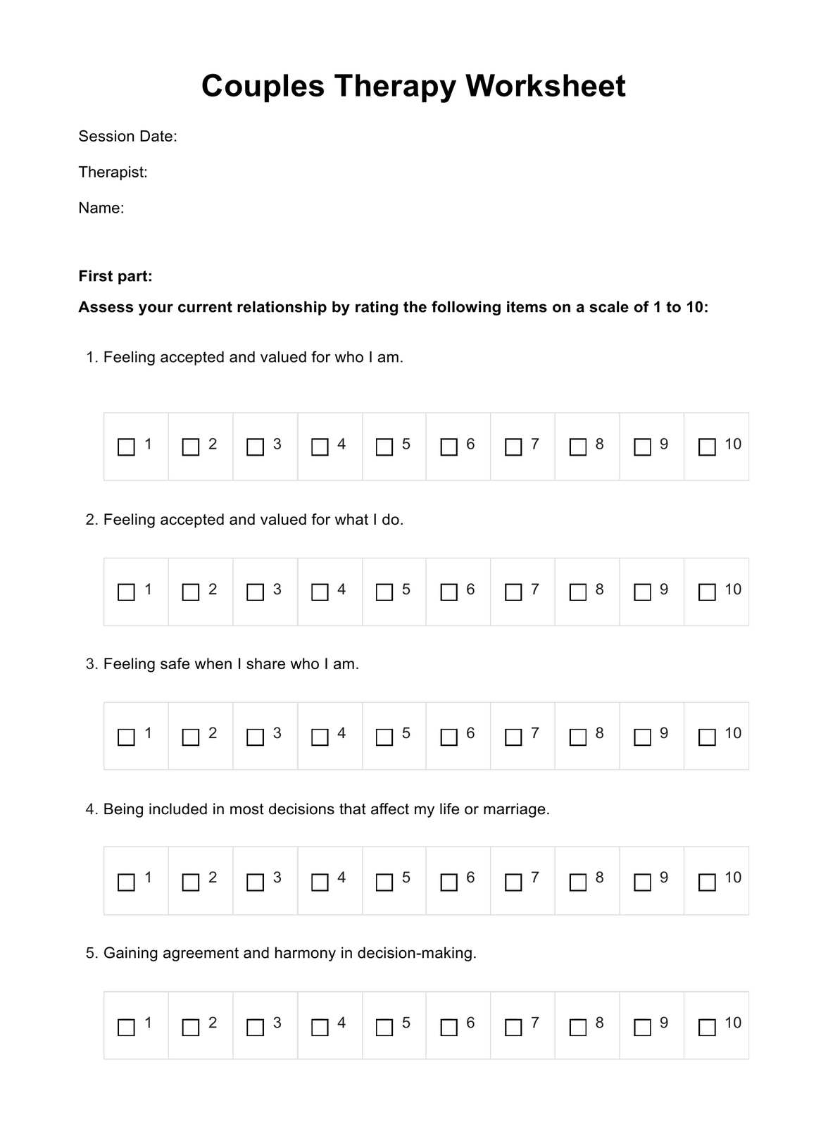 relationship therapy worksheets relationship therapy worksheets