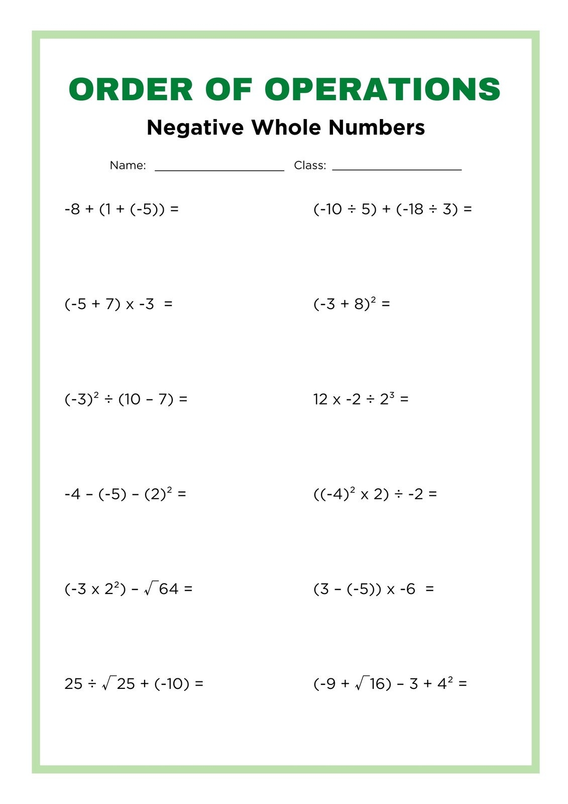 Customize 18 Order Of Operations Worksheets Templates Online Canva Customize 18 Order Of Operations Worksheets Templates Online Canva