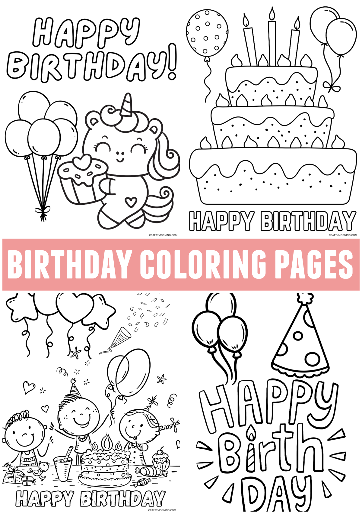 happy birthday coloring pages printable happy birthday coloring pages printable