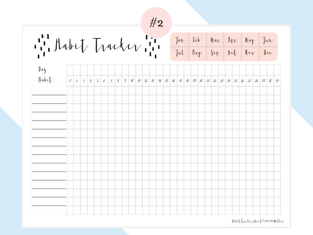Daily Habit Tracker Free Printables