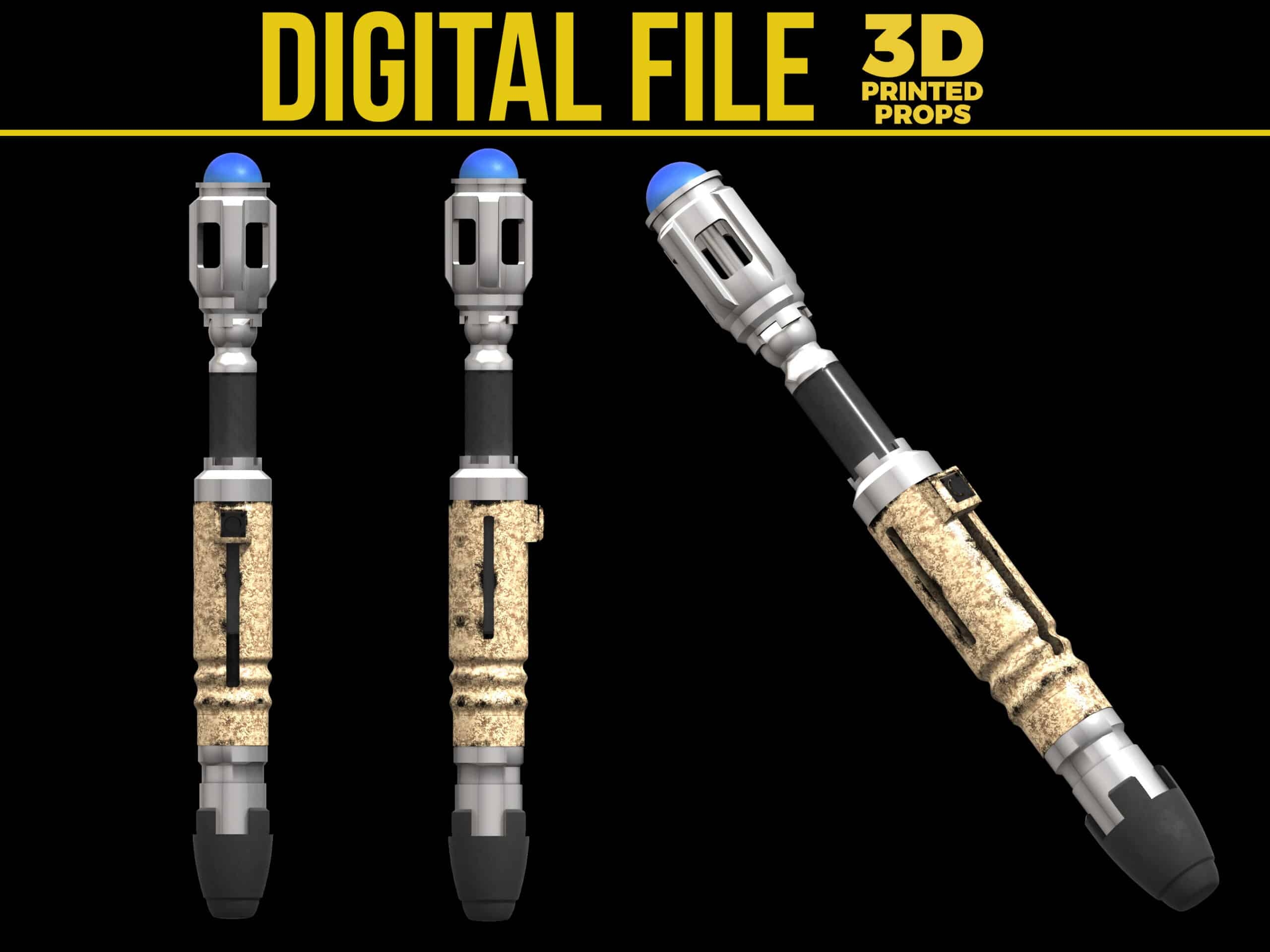 Doctor Who David Tennant Sonic Screwdriver 3D PRINTED PROPS