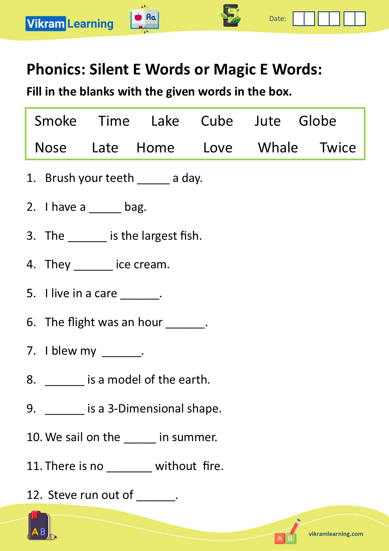 Download Phonics Silent E Words Or Magic E Words Worksheets For Free Vikramlearning Download Phonics Silent E Words Or Magic E Words Worksheets For Free Vikramlearning