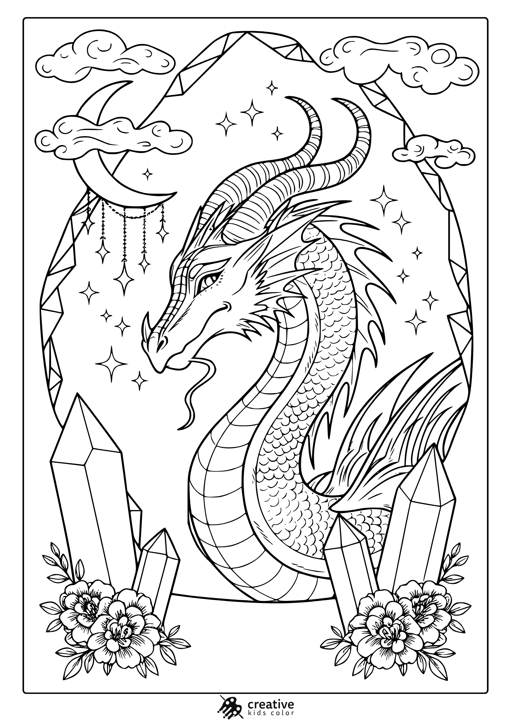 Dragon Coloring Pages Free Printable PDFs