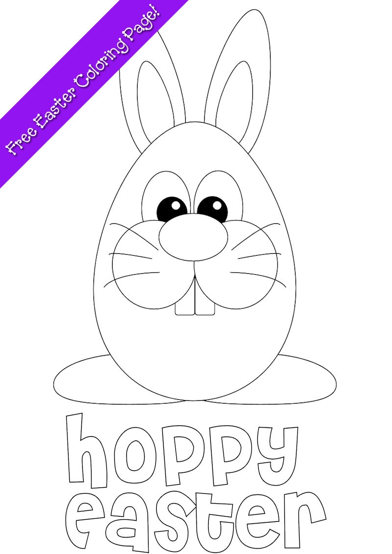 Easter Bunny Coloring Page Free Printable
