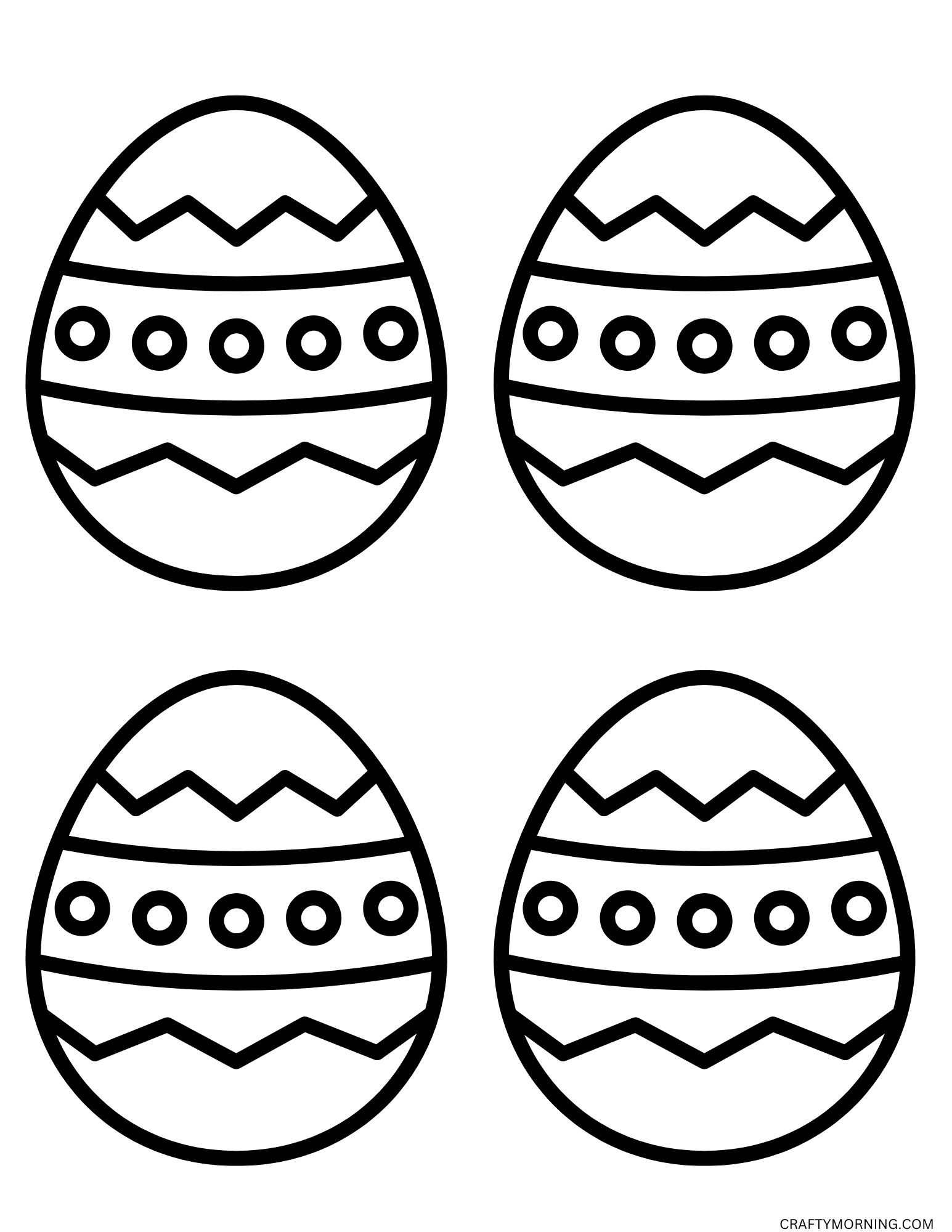 Easter Egg Template To Print Crafty Morning