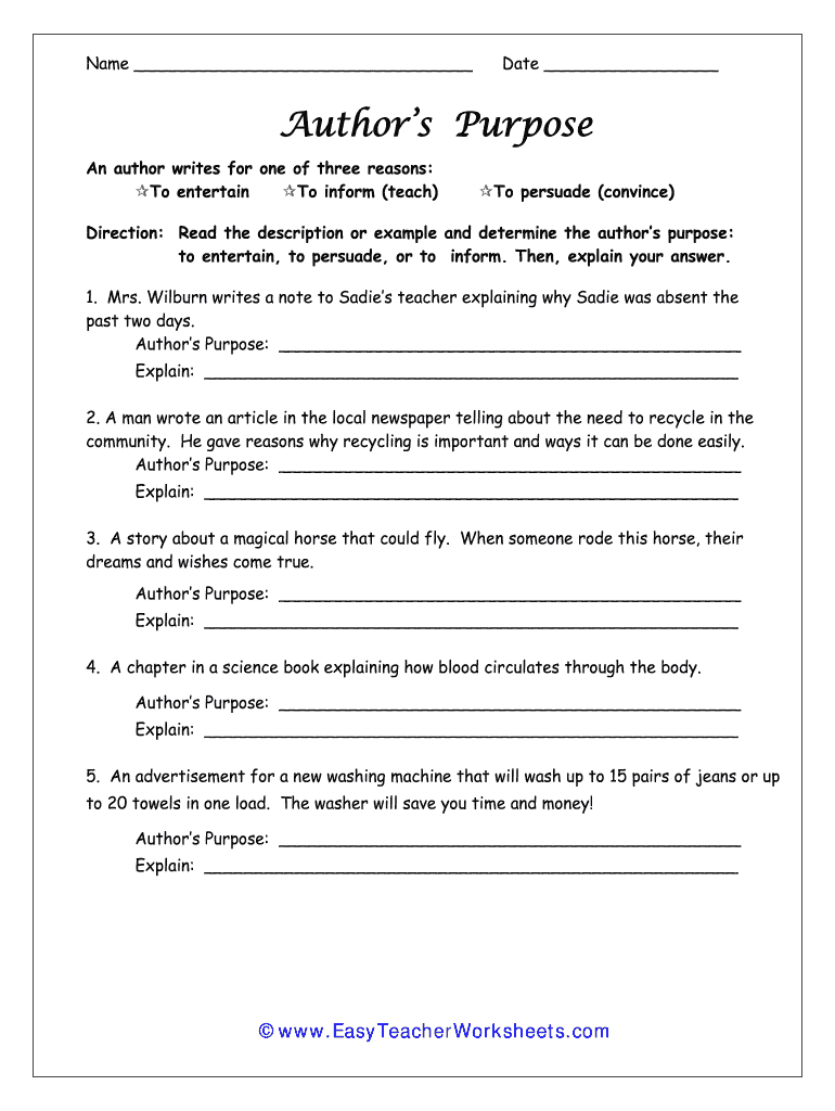 Easyteacherworksheets Fill Online Printable Fillable Blank PdfFiller