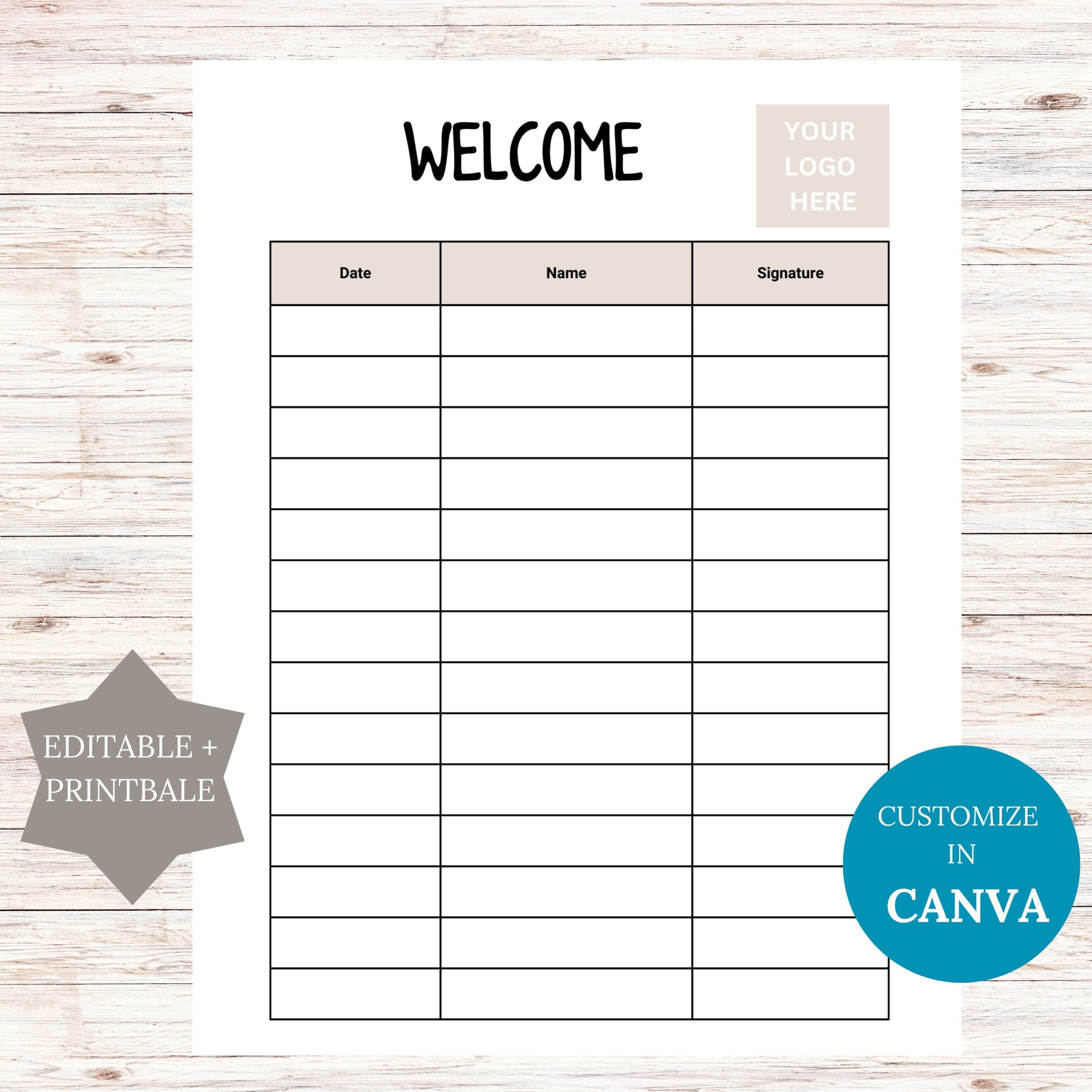 printable sign in sheet
