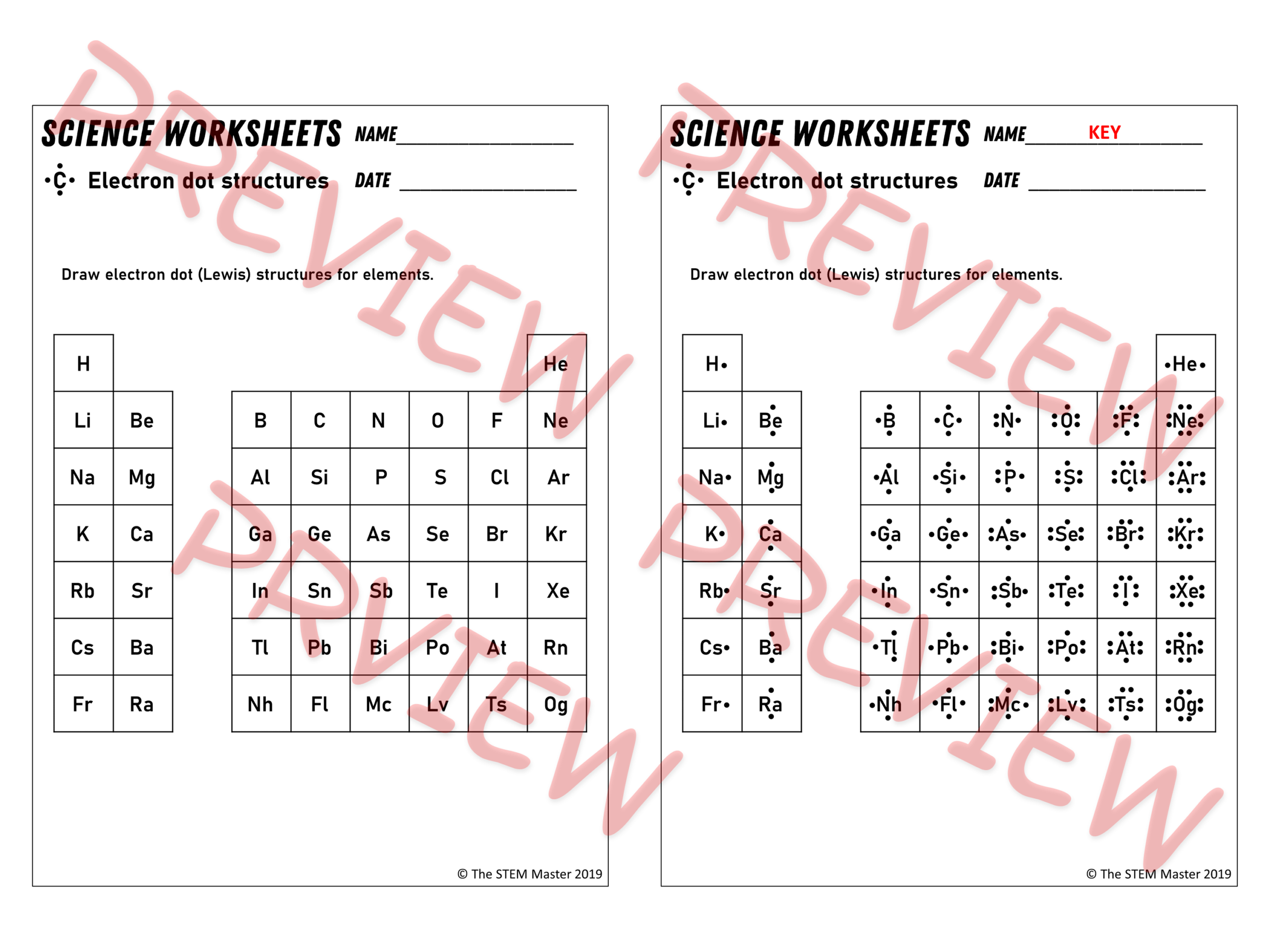Electron Dot Lewis Structure Diagram Worksheet Made By Teachers Electron Dot Lewis Structure Diagram Worksheet Made By Teachers