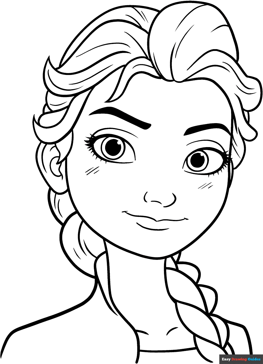 Elsa From Frozen Coloring Page Easy Drawing Guides Elsa From Frozen Coloring Page Easy Drawing Guides