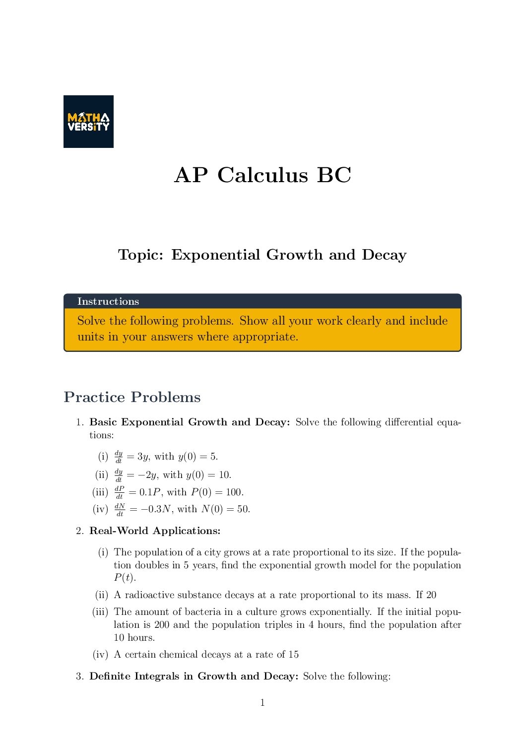 ap calc bc worksheets