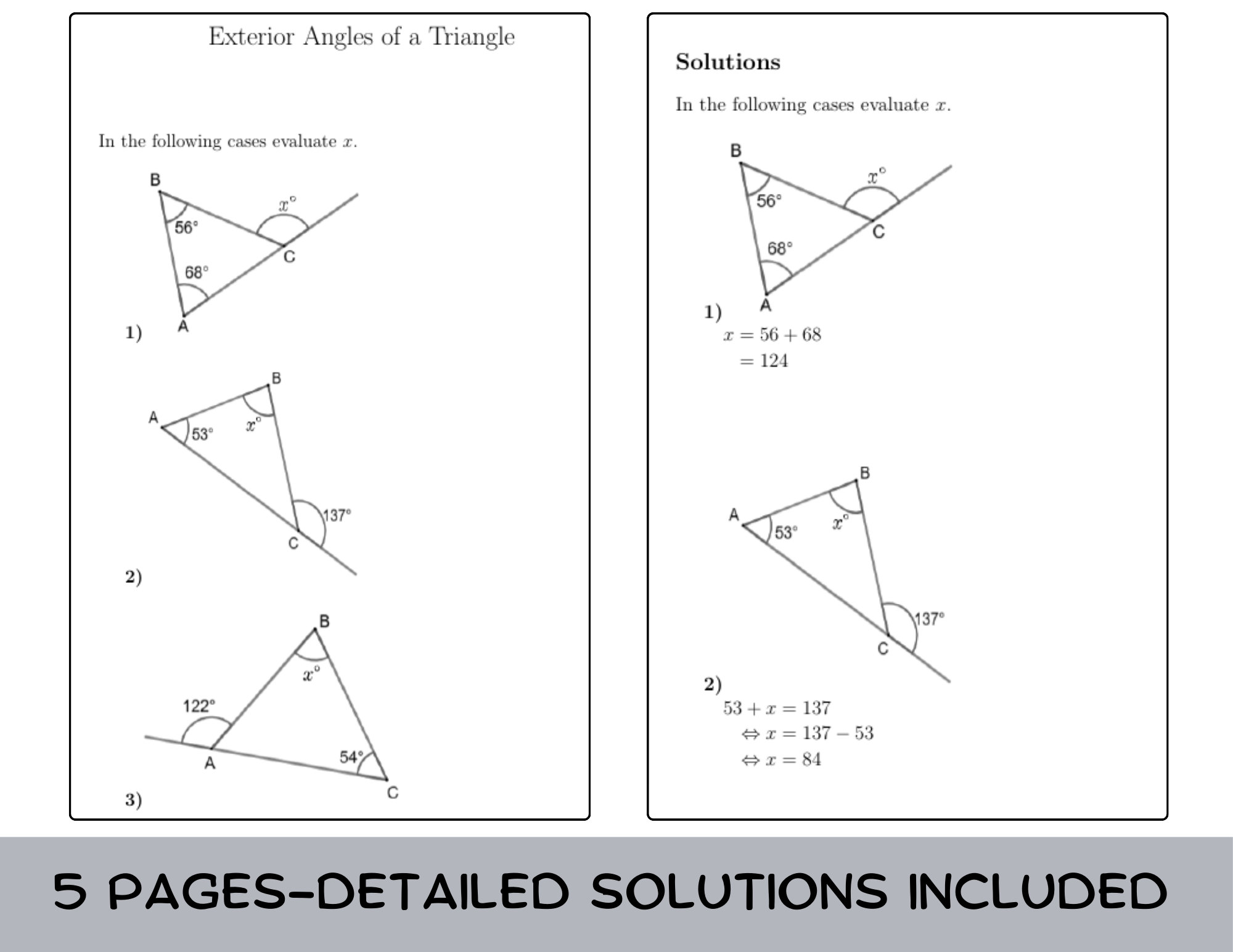 triangle sum theorem worksheet triangle sum theorem worksheet