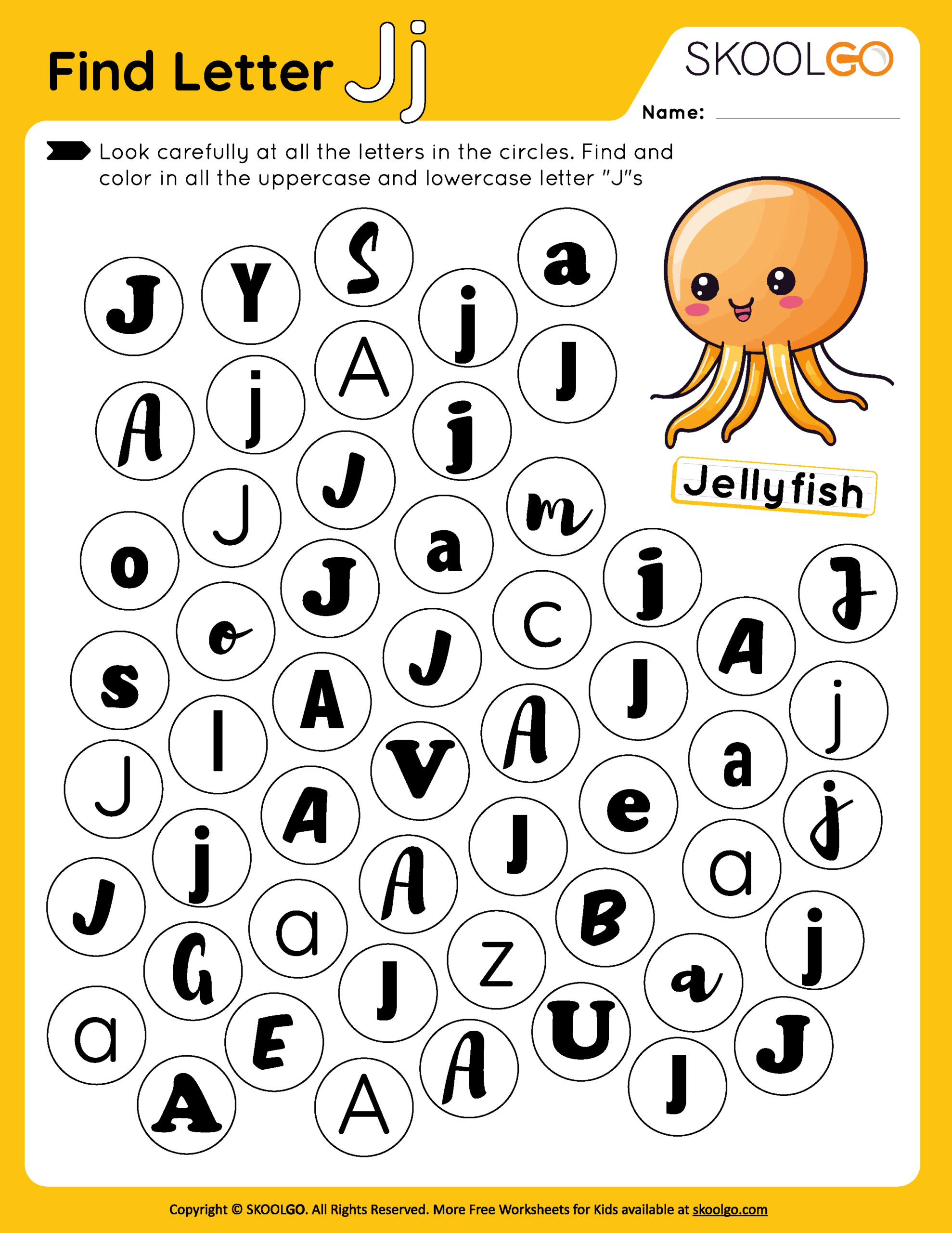 letter j worksheets