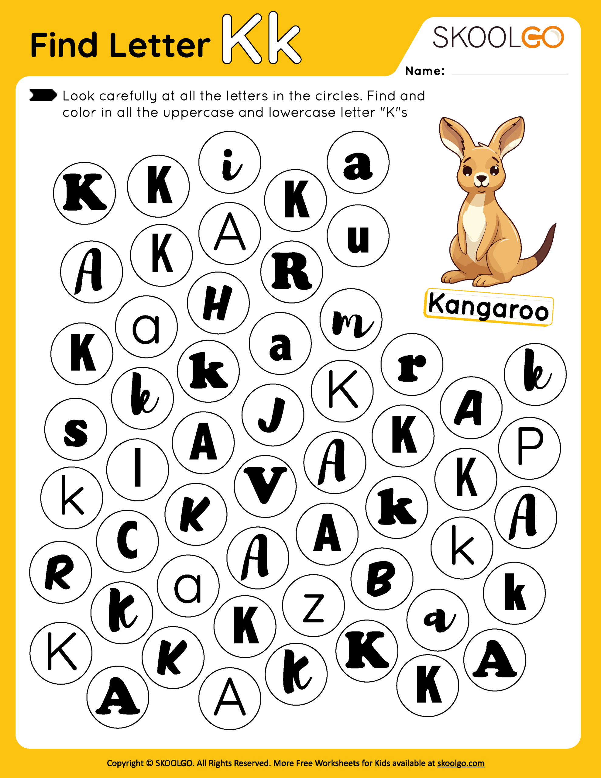 letter k worksheets