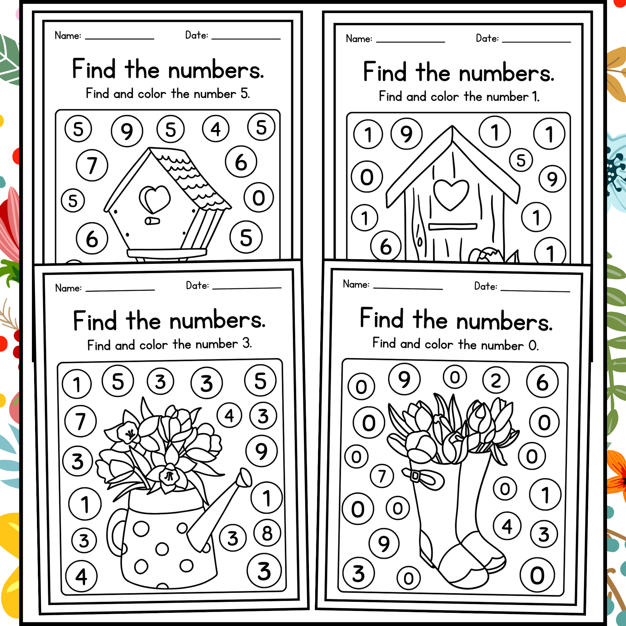 Find The Number Spring Number Recognition Worksheets Spring Math Activities Made By Teachers Find The Number Spring Number Recognition Worksheets Spring Math Activities Made By Teachers