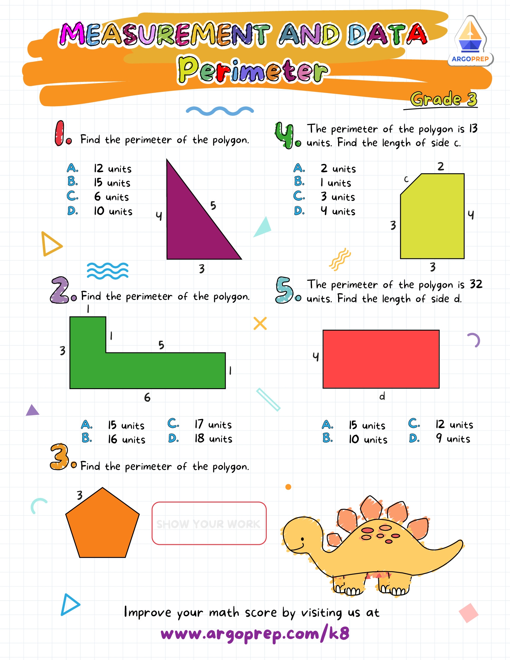 area and perimeter worksheets grade 3