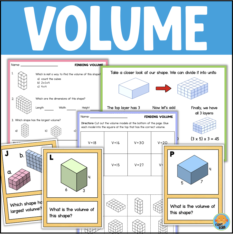 Finding Volume Of 3D Shapes 5th Grade Math Intervention Activities Worksheets Made By Teachers