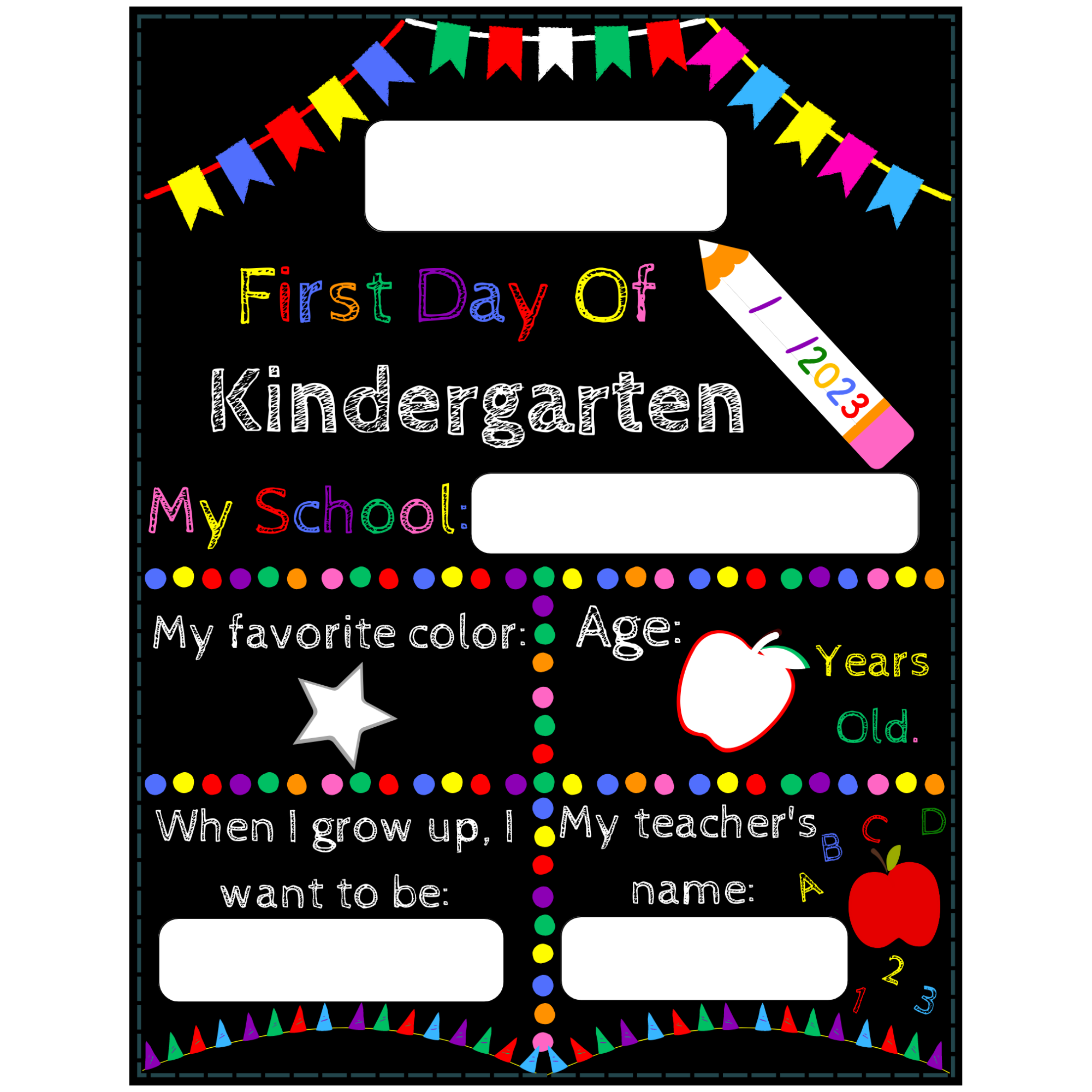 First Day Of Kindergarten Sign first And Last Day Of School Sign Printable Made By Teachers