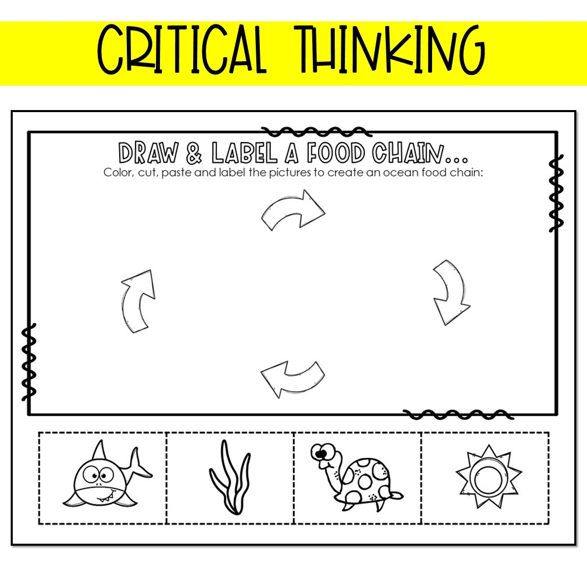 Food Chains And Food Webs Science Worksheets 2nd And 3rd Grade Made By Teachers