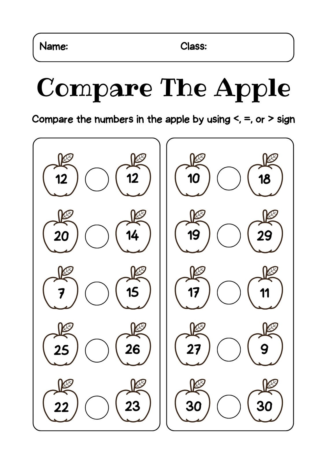 math worksheet for 1st grade