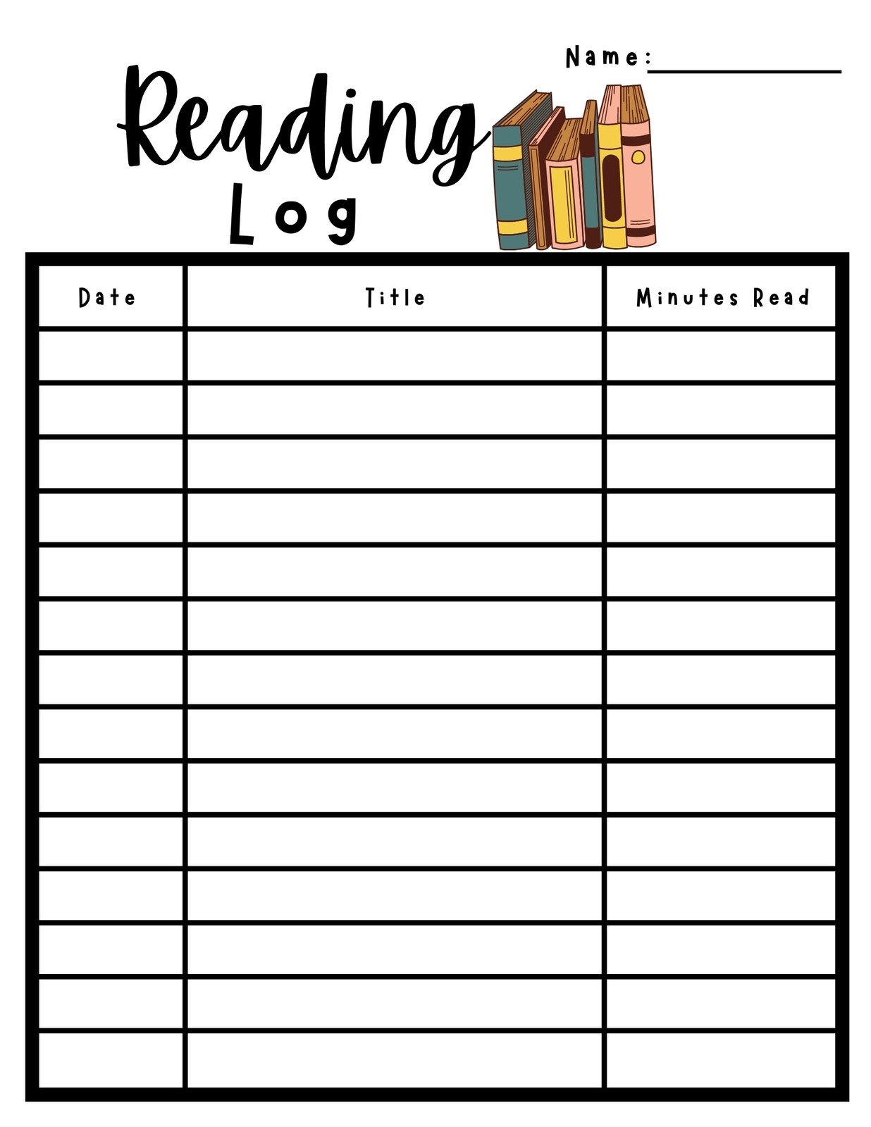 Free And Customizable Reading Log Templates Free And Customizable Reading Log Templates