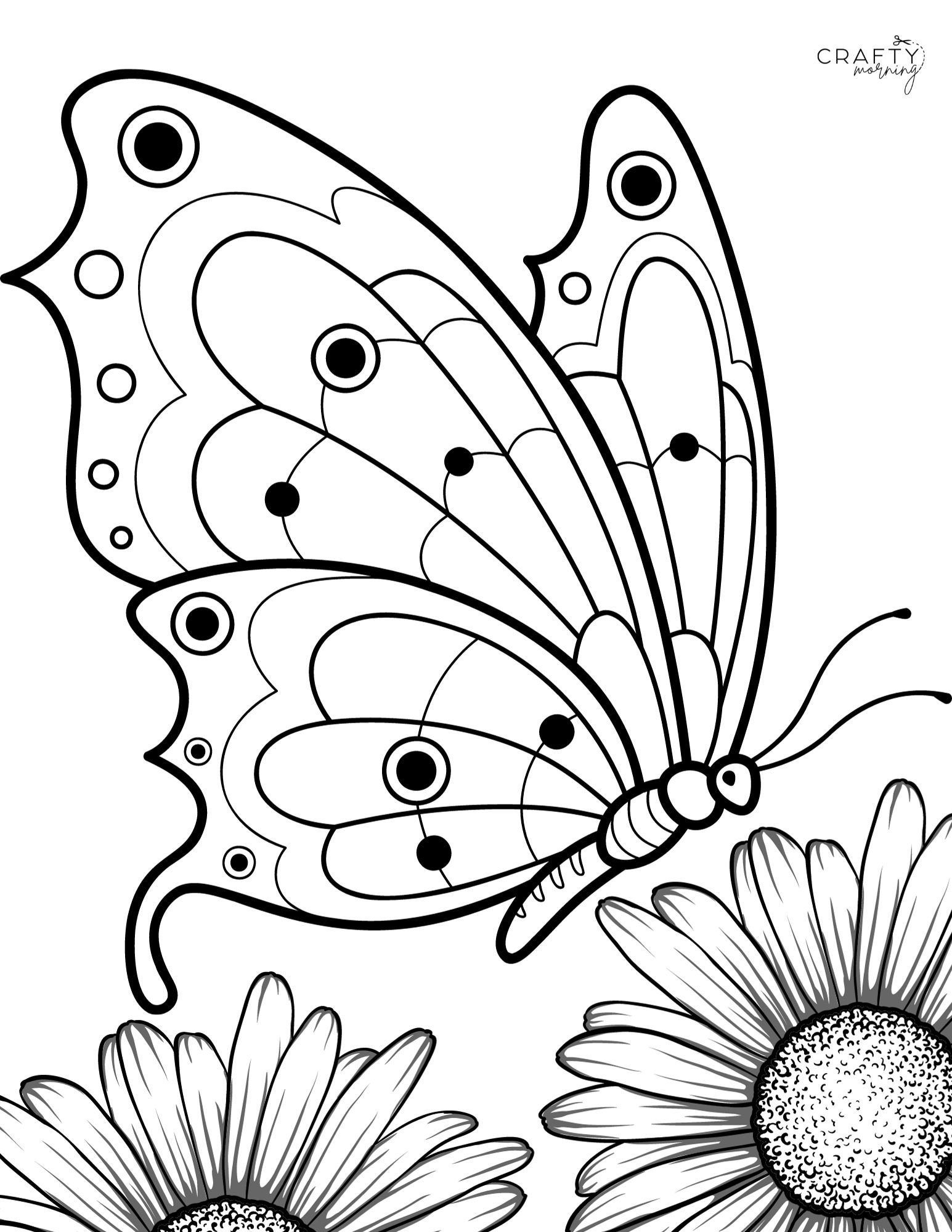 coloring printable butterfly