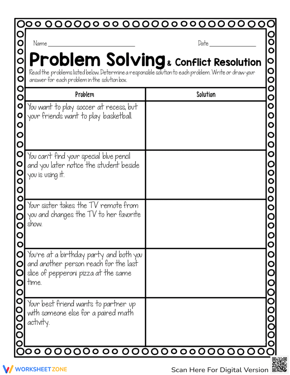 conflict resolution worksheets conflict resolution worksheets