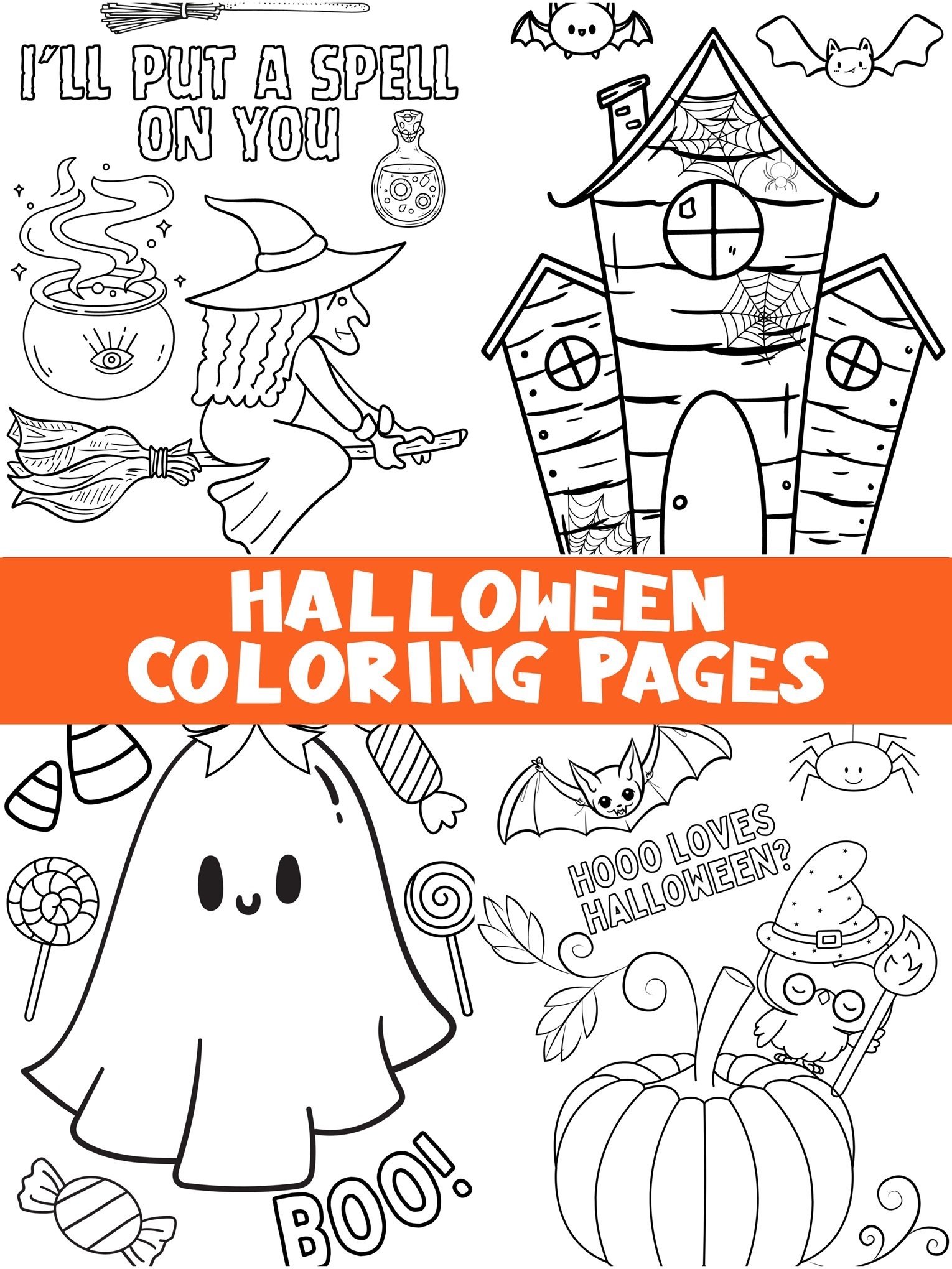 halloween printable coloring sheets