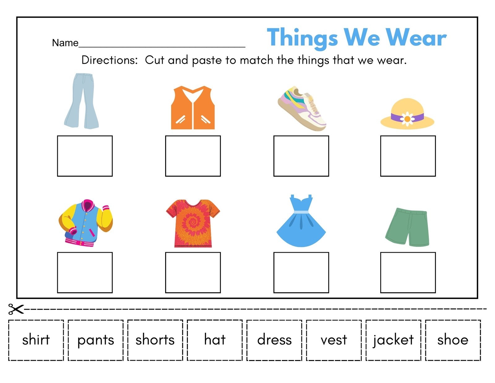 kindergarten social studies worksheets